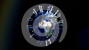 Planet earth in the form of covid 19 coronavirus