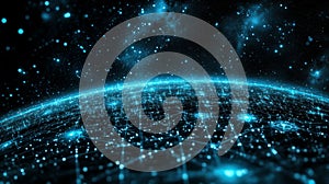 Planet Earth, Global Connectivity, Technology and Communication Network, Digital Age Concept.