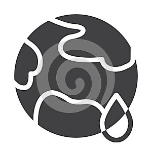 Planet earth global warming icon vector