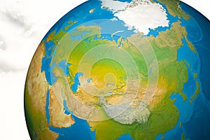 Planet earth globe, globe illustration physical map of world