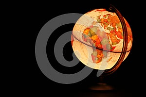 Planet Earth glowing globe