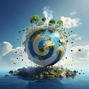 planet Earth, green planet, protecting the planet from pollution