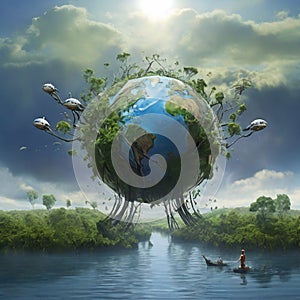 planet Earth, green planet, protecting the planet from pollution