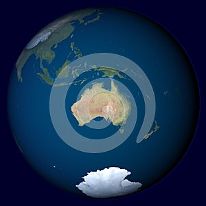 Planet Earth with highlight in Australia