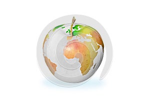 Planet Earth in image apple