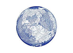 Planet earth, Internet Concept of global business isolated