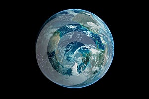 Planet earth isolated on black background. Elements of this image furnished by NASA