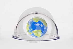 Planet earth isolation on capsuleconcept.