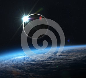 Planet Earth and Solar Eclipse