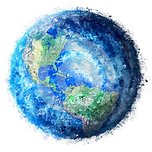 Planet Earth painting