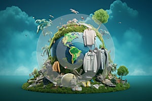 Planet Earth. The problem of overproduction, environmental pollution. Earth Day