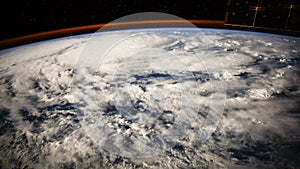 Planet Earth seen from the ISS. Beautiful Planet Earth observed from space. Nasa time lapse shooting earth from space