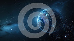 The Planet Earth in Space.AI generated image