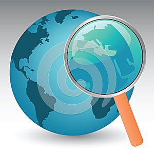 Planet Earth Under Magnifier