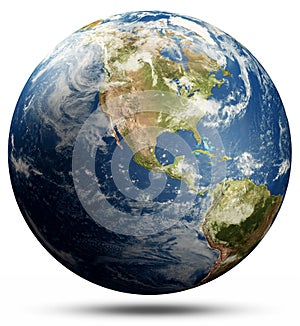 Planet Earth - United States of America globe