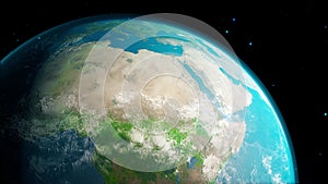 Planet Earth view space Animated Background