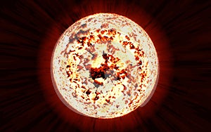 Planet explode from its core