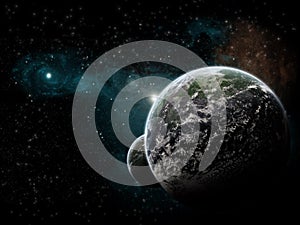 Planet explosion - Universe exploration