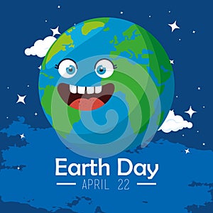 planet with eyes and teeth to earth day