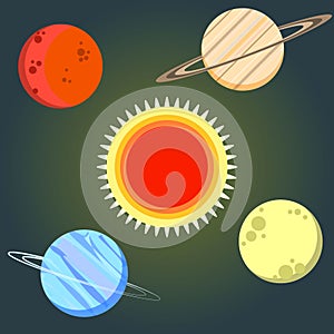 Planet flat vector
