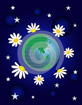 Planet with flower