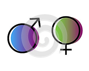 Planet gender symbol, sign