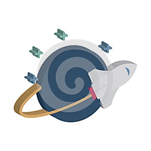 Planet  Isometric vector icon which can easily modify or edit