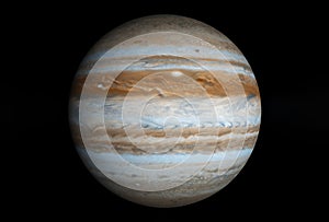 Planet Jupiter, on a dark background Elements of this image were furnished by NASA