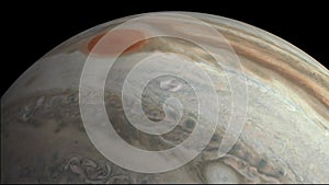 Planet Jupiter. Elements of this video furnished by NASA.