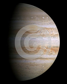 Planet Jupiter with the Great Red Spot