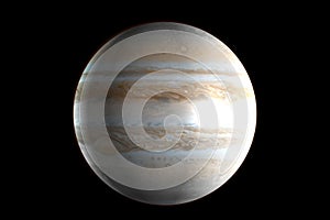 Planet Jupiter in the outer space. 3D Rendering