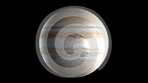 Planet Jupiter in the outer space. 3D Rendering
