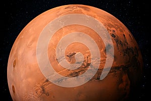 Planet Mars of the solar system