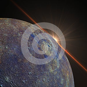 planet mercury retrograde 3d illustration