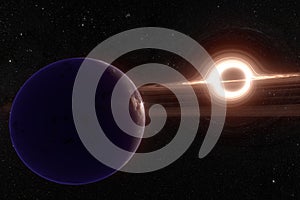 The planet orbit the black hole