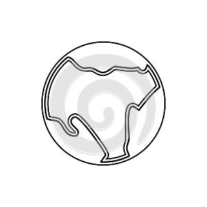 planet from outer space icon. Element of cyber security for mobile concept and web apps icon. Thin line icon for website design