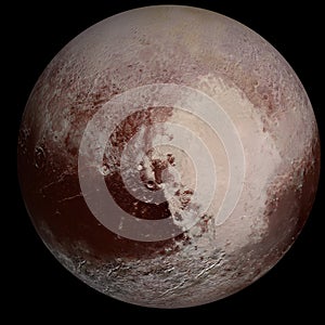 Planet Pluto in colour