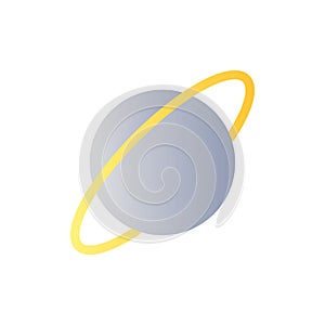 Planet with ring flat gradient two-color ui icon