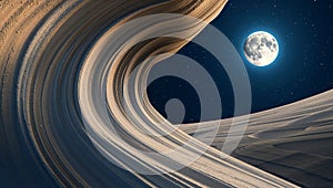 Planet with Ring Illustration