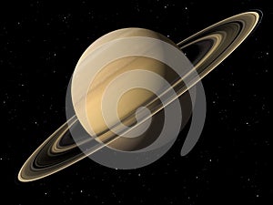 Planet Saturn done with textures