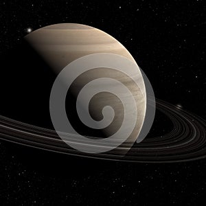 Planet saturn with rings