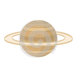 Planet Saturn with rings of gas vector illustration