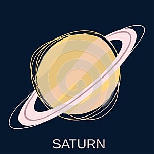 The Planet Saturn. The sixth planet from the Sun in the solar system.