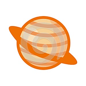 planet saturn. Space science astronomy icon symbol