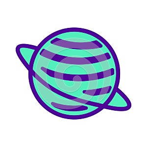 planet saturn. Space science astronomy icon symbol