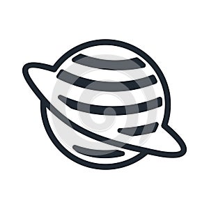 planet saturn. Space science astronomy icon symbol