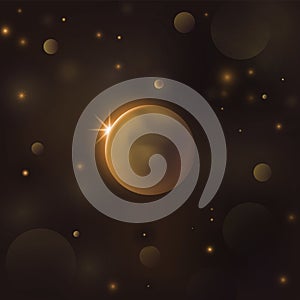 Planet in space. Space wallpaper. EPS vector