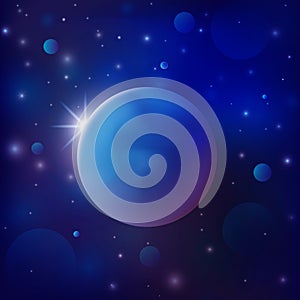 Planet in space. Space wallpaper. EPS vector