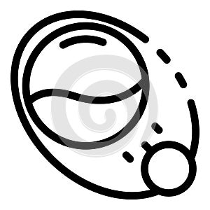 Planet space gravity icon, outline style