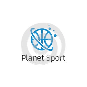 Planet sport logo icon template. Vector illustration. Modern Design